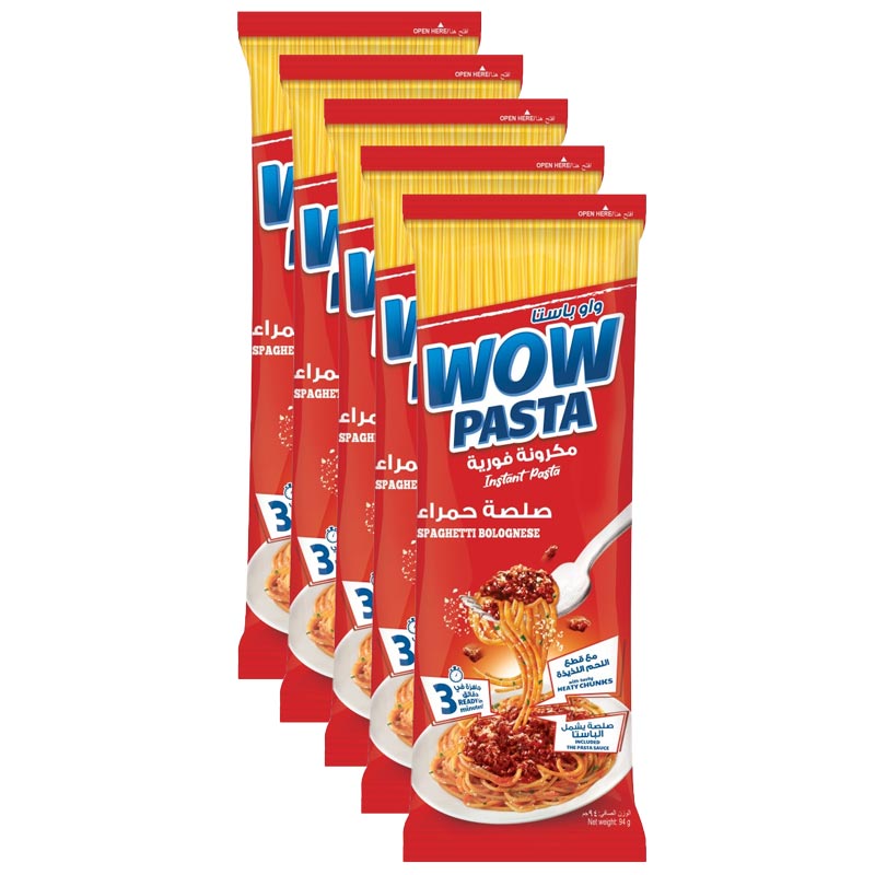 5 تایی پاستای فوری با طعم بلونیز واو پاستا