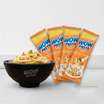 پک 4 تایی با کاسه - پاستای فوری 3 دقیقه ای با طعم آلفردو واو پاستا